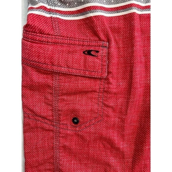 O’Neill board shorts, red and gray EUC size 34 - Picture 8 of 9